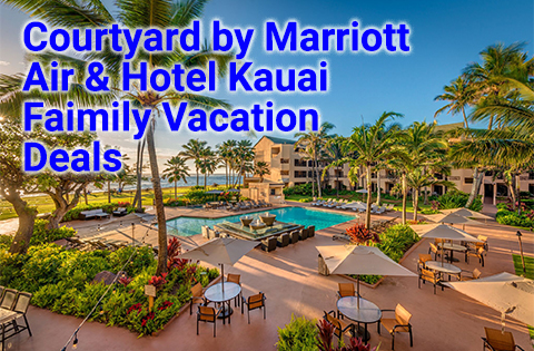 Courtyard by Marriott Hawaii Family Vacation Deals 480x315- Courtyard Kauai at Coconut Beach Sales